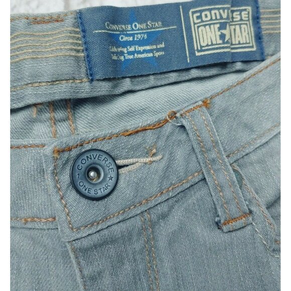 Converse One Star Womens 8 30x30 Jeans Gray Straight Leg Low Rise Stretch Y2K - Picture 7 of 8